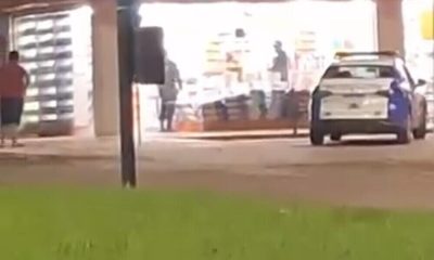 Rolim de Moura- Homem é preso dentro de farmácia com mais de R$ 1 mil em dinheiro após arrombamento
