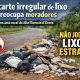 Descarte irregular de lixo preocupa moradores em área rural de Alta Floresta d’Oeste