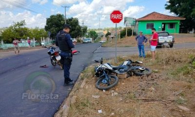 Urgente: Acidente entre motocicletas deixa feridos em cruzamento de Alta Floresta D’Oeste