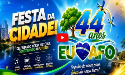 Veja a Programação da Festa da Cidade, dos 44 Anos de Alta Floresta D´Oeste