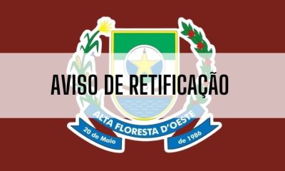 Aviso de retificação – Supressão de texto do termo de referência e edital pregão eletrônico nº 036/2026 processo administrativo nº 566/2026