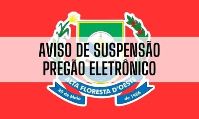 Aviso de suspensão de licitação pregão eletrônico 028/2026