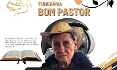 A Funerária Bom Pastor comunica o falecimento de Alcides Minervino do Nascimento