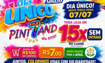 Dia Único Gazin: Pintando a APAE com Solidariedade, nesta terça-feira!