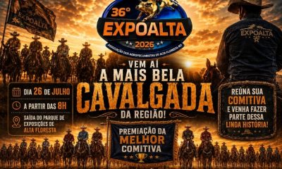 36ª Expoalta realiza tradicional cavalgada no dia 26 de julho em Alta Floresta D'Oeste