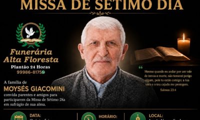 Convite: Missa de Sétimo dia Moysés Giacomini