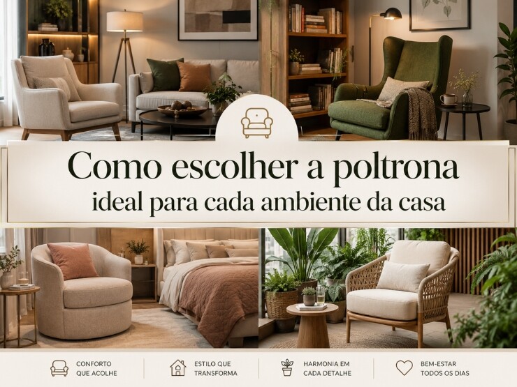 Como escolher a poltrona ideal para cada ambiente da casa